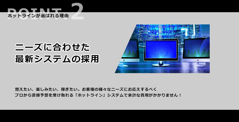 POINT2 最新システムの採用